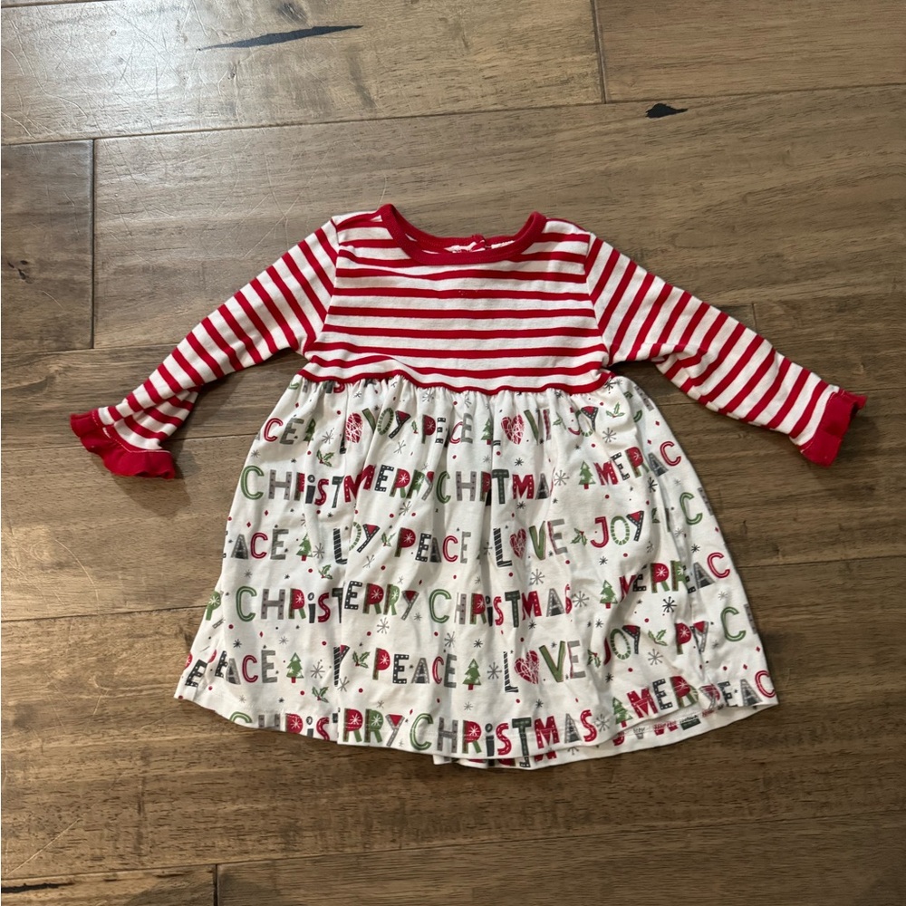 12-18 month Tesa Babe Christmas Holiday Striped Dress